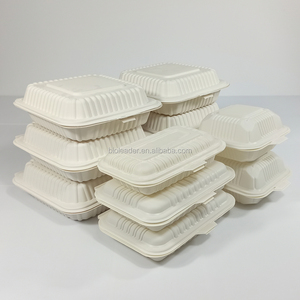 Biodegradable Compostable Plastic Corn Starch Cornstarch Clamshell Food Box Food Packaging