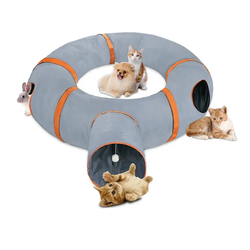 Ycw Fabriek Grappige Kat Bed Huisdier Tent 2 Gaten Tunnel Kleine Huisdieren Hamster Spelen Buizen Tunnel Interactieve Outdoor Kat Tunnel bed