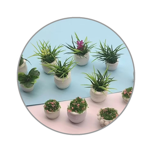 10 Uds muebles en maceta miniatura Artificial pequeño bonsái modelo Mini maceta planta suculenta adorno verde Hada jardín <span class=keywords><strong>Gnom</strong></span> - Product Image 4