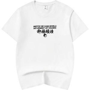FOXA Men's Flying <b>Cranes</b> Embroidered T-Shirt Short Sleeve 100% Cotton Graphic Streetwear Machine Wash - Product Image 2