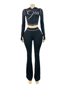 Özel Logo Y2K Kadın Giyim Seti Zebra Desenli Slim Fit Kapüşonlu Üst ve Bol Paça Pantolon İki Parçalı Eşofman Sokak Modası Kıyafetleri - Product Image 5
