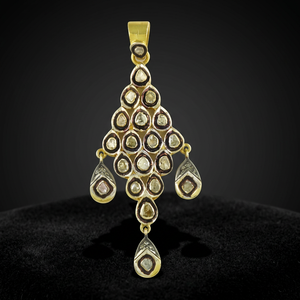 Glamour Diamond Plaqué or et argent Fabuleux pendentif victorien Nouveaux pendentifs et breloques en diamant - Product Image 3