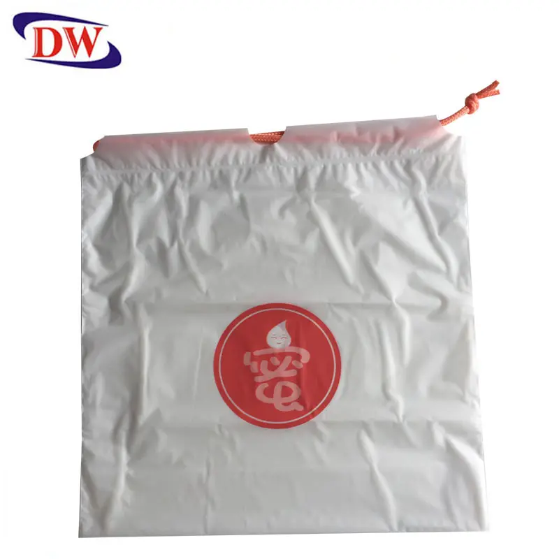 waterproof convenient OEM PE recycle drawstring plastic electronics carrier packaging plastic bag