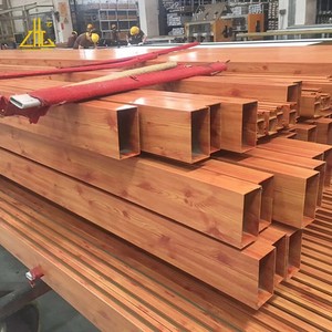 Hồ Sơ nhôm hạt gỗ hiện đại, sơn tĩnh điện ống nhôm vuông liền mạch, ép đùn nhôm công nghiệp - Product Image 2