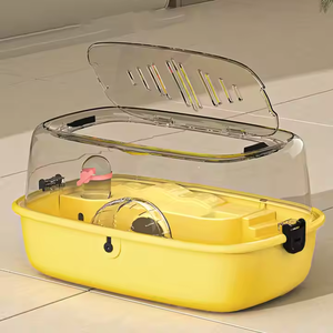 Criceto gabbia castello plastica trasparente resistente Multi-funzioni a 2 strati gabbia per criceti piccola gabbia per animali
