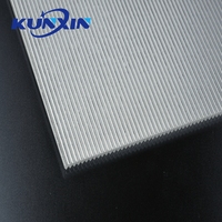 Kunxin Prisme Décoratif Texture Rayée Acrylique 2mm 4mm 6mm Clair Mini Feuille Acrylique Côtelée
