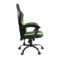 Chaise de jeu inclinable en cuir PU noir de haute qualité, réglable, style course, pour ordinateur, bureau et salon