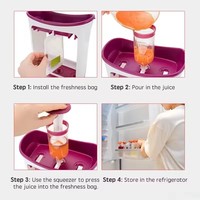 Station de préparation manuelle pour aliments pour bébés sans BPA, avec sac de conservation et presse-purée pour jus frais