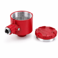 Boîtier de détecteur en aluminium rouge usiné sur mesure par JXD Machining pour transmetteur de pression antidéflagrant, pièces d'instruments