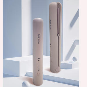 เครื่องยืดผมเซรามิกไอออนิกแบบ2-in-1เครื่องหนีบผมและที่ม้วนผมดีไซน์เป็นแผ่นรองทำจากยูเอสบีชาร์จไฟได้พกพาเหมาะสำหรับเดินทาง - Product Image 1