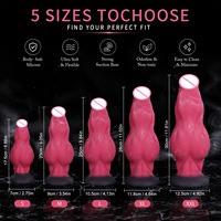 Plug anal géant en silicone marbré avec forme bombée et base large évasée, entraîneur anal progressif pour hommes gays et BDSM