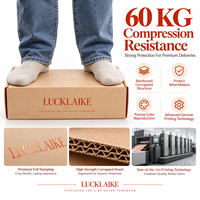 Boîtes d'expédition personnalisées haut de gamme en carton ondulé kraft, intérieur orange imprimé, pour les marques de beauté, de soins de la peau et de style de vie