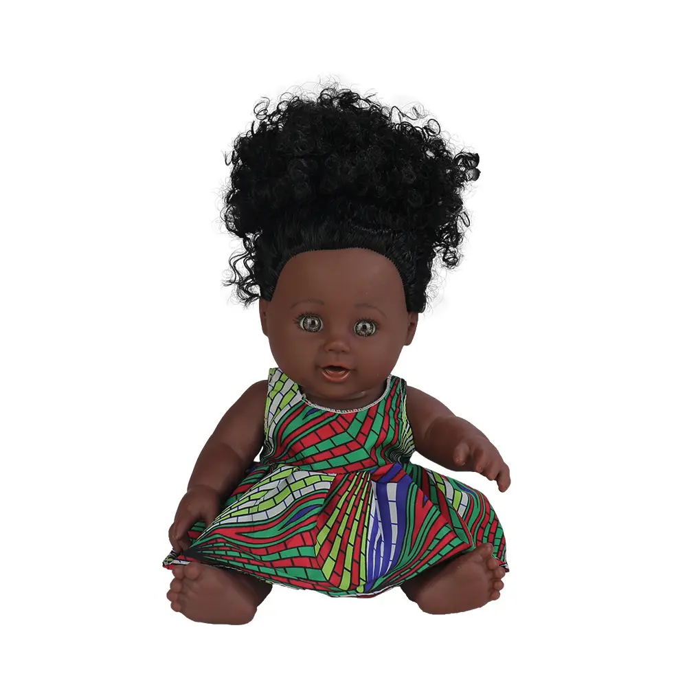 Poupée en vinyle de 12 pouces avec robe de poupée et accessoires de poupée noirs africains, offre spéciale
