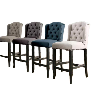 Ensemble de chaises de salle à manger de style minimaliste contemporain européen, personnalisable, chaises modernes en tissu pour restaurants et hôtels - Product Image 2