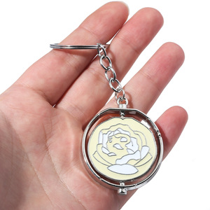 Nouveau Bijou Anime Aike, Collier et Porte-clés avec Pendentif Rose Tournante Temps-Traveler, en Alliage de Zinc avec Chaîne en Corde, pour Fête - Product Image 4