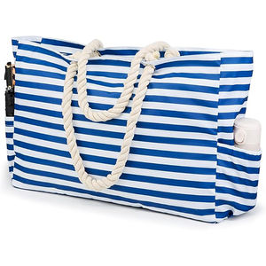 Bolsas de Playa Grandes para Mujer, con Cierre, Impermeables, Resistentes a la Arena, para Piscina, Bolso Grande - Product Image 4