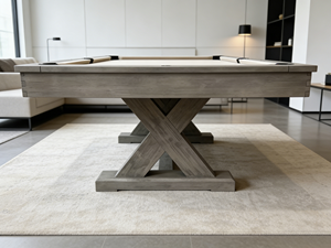 Table de <span class=keywords><strong>billard</strong></span> design en bois massif <span class=keywords><strong>avec</strong></span> plateau en ardoise, 9 pieds, <span class=keywords><strong>avec</strong></span> poches en cuir véritable - Product Image 5