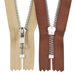 Oco cremalleras de Brass kim loại màu đóng tự động khóa tùy chỉnh kim loại zip 3 # dây kéo thời trang dây kéo kim loại cho jean - Product Image 4