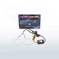 KEBOSIED APP Lentilles LED RGB colorées pour voiture, yeux d'ange multicolores, 60 mm, 80 mm, 110 mm, 90 mm