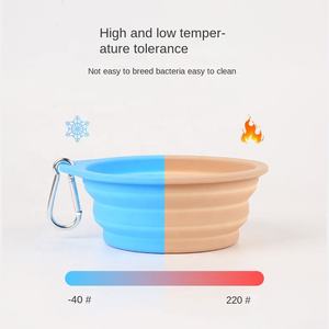 Hot-selling Customized Outdoor <b>Travel</b> Silicone Folding Pet <b>Bowl</b> Foldable Cat Food Water <b>Bowl</b> Feeding Folding <b>Dog</b> Water <b>Bowl</b> - Product Image 5