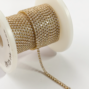 Vintage 14K catene in pietra zircone pieno d'oro fai da te bracciale permanente creazione gioielli 2mm artiglio impostazione <span class=keywords><strong>catena</strong></span> in <span class=keywords><strong>argento</strong></span> Sterling - Product Image 1