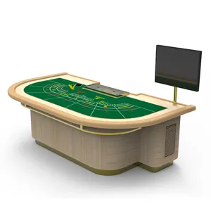 YH Luxury 8 Player Offer Customized Design Baccarat Poker Tables Gambling Baccarat Table For Sale