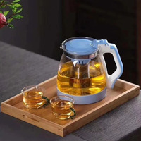 Service à thé Kung Fu de haute qualité café thé boire cristal verre théière bouilloire résistant à la chaleur 1800ML bouteille pour la maison hôtel bureau