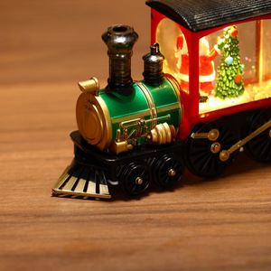 Lumières d'eau créatives en forme de train de Noël, décorations de Noël, cadeaux, lumières LED en plastique, boules de neige lumineuses de Noël - Product Image 5