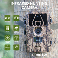 PR801W 8K WiFi Trail Camera 60MP Caméra de chasse numérique Prise en charge APP Étanche IP66