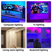 Lampu LED 5V 5050 RGB Strip Tujuh Warna USB Epoxy ABS Tahan Air 24 Tombol Lampu Suasana Latar Belakang TV Daya Tahan 50000 Jam