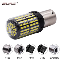 Prix de gros EURS T20 1157 Bay15d 1156 Ba15s Ampoules LED Canbus Feux de stationnement automobiles 3014 144smd Feu stop 7440 7443 3156 3157