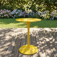 Table de bar ronde en métal durable de style classique moderne pour la restauration en plein air