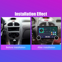 Autoradio Android 2Din 11,8 pouces pour Peugeot 206 2000-2016, écran QLED 2K, autoradio, lecteur DVD, Carplay, Android Auto