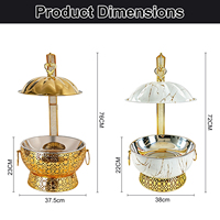 8L Edelstahl Runder Chafing Dish Buffet-Speisenwärmer mit Hängedeckel für Hotel, Restaurant, Catering, Hochzeit, Party, Bankett