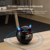 Nouveaux haut-parleurs intelligents sans fil Little Devil Wi-Fi AirPlay avec subwoofer 8D, design mini en plastique, étanches, portables, avec réveil