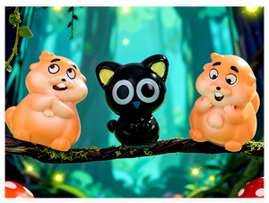 Çeşitli Renklerde Muhteşem <span class=keywords><strong>Mini</strong></span> Kawaii Aksesuarlar Güzel Oyuncak Gerçekçi Reçine Karikatür Sevimli Kunduz Kedi Küçük Çocuk Karakter Figürleri - Product Image 6