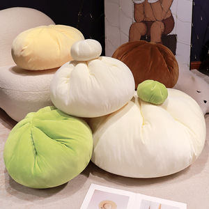Nouvelle Coussin de Sol en Peluche Imperméable en Forme de Dumpling, Adorable et Doux, Décoration de Canapé en Forme d'Animal en Peluche - Product Image 2