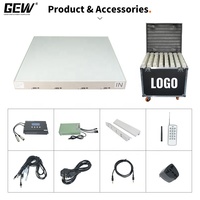 Piste de danse portable GEVV pour mariage, blanche, sans fil, avec télécommande DMX, contrôle par PC, éclairage LED Starlight pour mariage