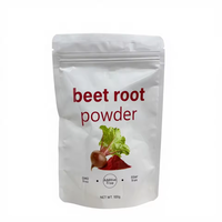 Notre propre marque de poudre de betterave, extraits végétaux purs, sans gluten, idéale pour les mélanges superalimentaires et les shakes protéinés.