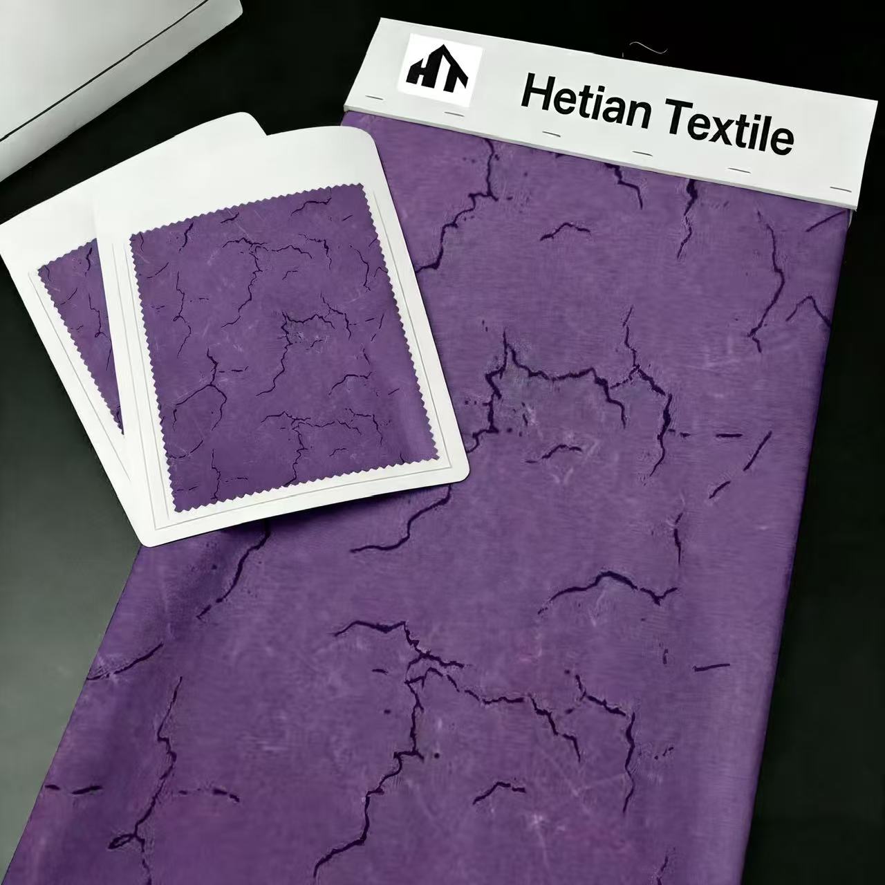 Purple Cracked Burnout Tricot Knitted Fabric Polyester/Cotton Medium Weight Breathable Light Luxury Texture Costumes Unlocking