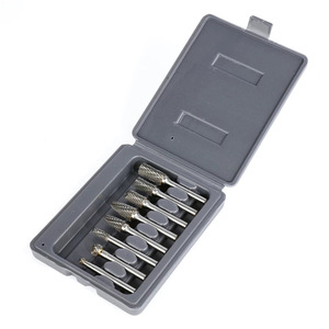 Juego de 8 fresas de carburo con vástago de 1/8 pulg. para corte recto en metal, acabado brillante sin recubrimiento - Product Image 5