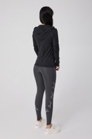 Ensemble solide de yoga de remise en forme logo personnalisé vêtements de sport veste trou décoration grande taille élastique serré court veste de loisirs pour les femmes