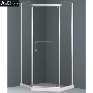 Mampara de Ducha Minimalista Cuadrada con Puerta Pivotante, Bisagras de ABS para Baño, en Oferta - Product Image 5