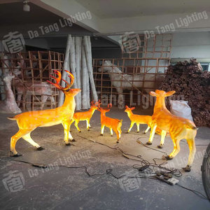 Lumière décorative extérieure IP65 en forme de famille de cerfs Sika pour aménagement paysager, parc, jardin, pelouse et décoration d'événements - Product Image 4