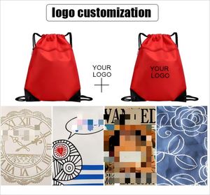 Custom Logo Oxford Fabric Cinch <b>Drawstring</b> Bag Gym Sack Plain Waterproof <b>Backpack</b> Promotional Gift Sport Bag <b>Drawstring</b> Bag - Product Image 6