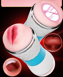 Dual Channel Dual-Purpose Vliegtuig Cup Mannelijke Volautomatische Masturbator Volwassen Seksspeeltje Siliconen Mond Vaginale Intelligente Verwarming - Product Image 3