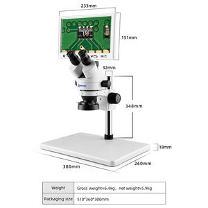 <span class=keywords><strong>Microscope</strong></span> stéréoscopique trinoculaire à grande base Murzider Lectronique avec écran de 9 pouces MSD202-T-9C - Product Image 2