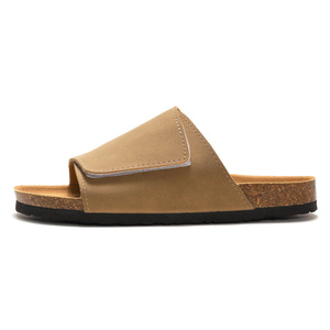 High Quality Autumn Men's New Fashion Trend Casual Outdoor PU Upper Slippers One-Word Non-Slip <b>Beach</b> <b>Shoes</b> Midsole Rubber Sole - Product Image 2