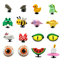 Charmes 3D en caoutchouc pour chaussures, fleurs, abeilles, yeux, poissons, fruits, champignons, accessoires de décoration pour chaussures, boucles, charmes 3D pour chaussures