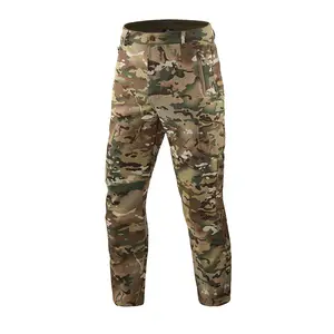 ESDY men outdoor camo combat trousers tactical hunting softshell pants